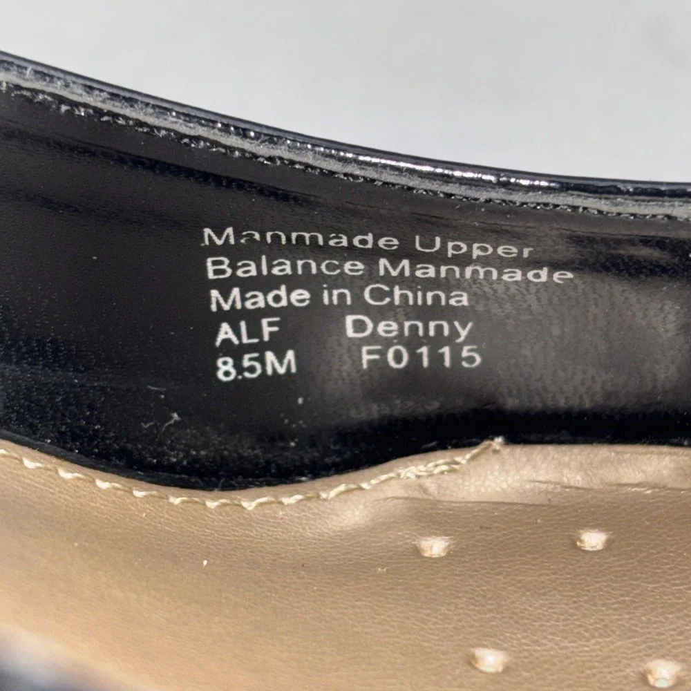 Alfani Denny Step‎ n Flex Black Patent Leather Pumps Round Toe Women's 8.5 EUC
